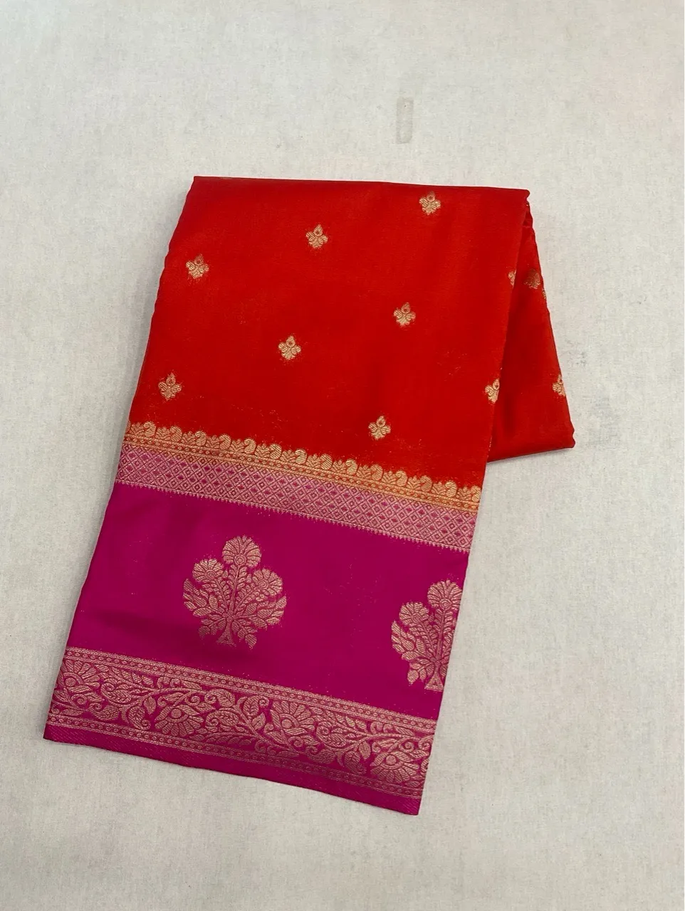Orange and Pink Saree