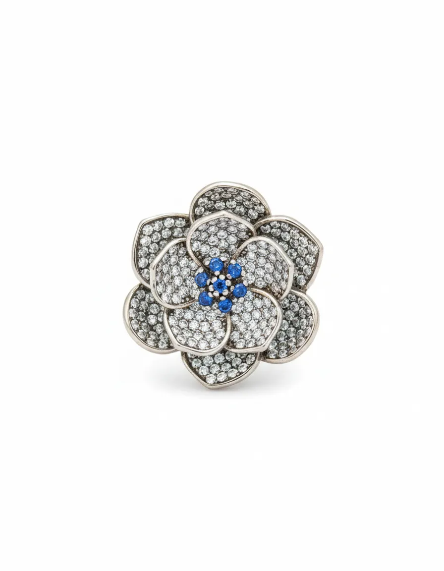 Diamond Look Silver Ring 1