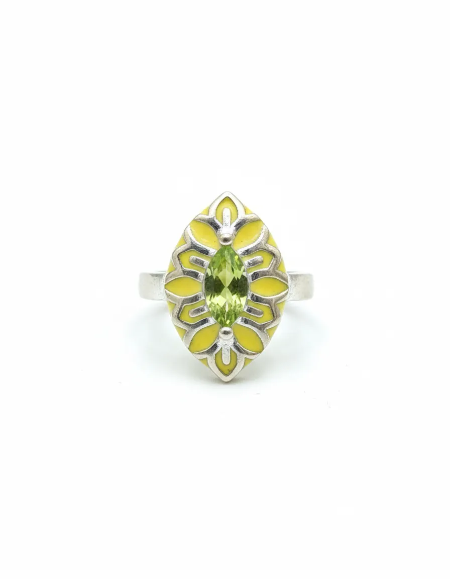 Floral Enamel Ring
