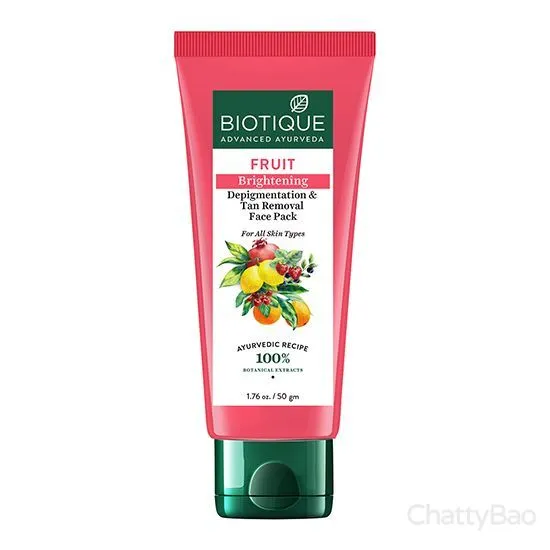 Biotique Fruit Brightening Depigmentation & Tan Removal Face Pack 50 g