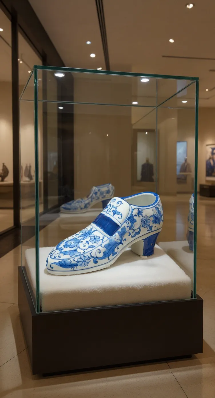 Blue and White Porcelain Shoe
