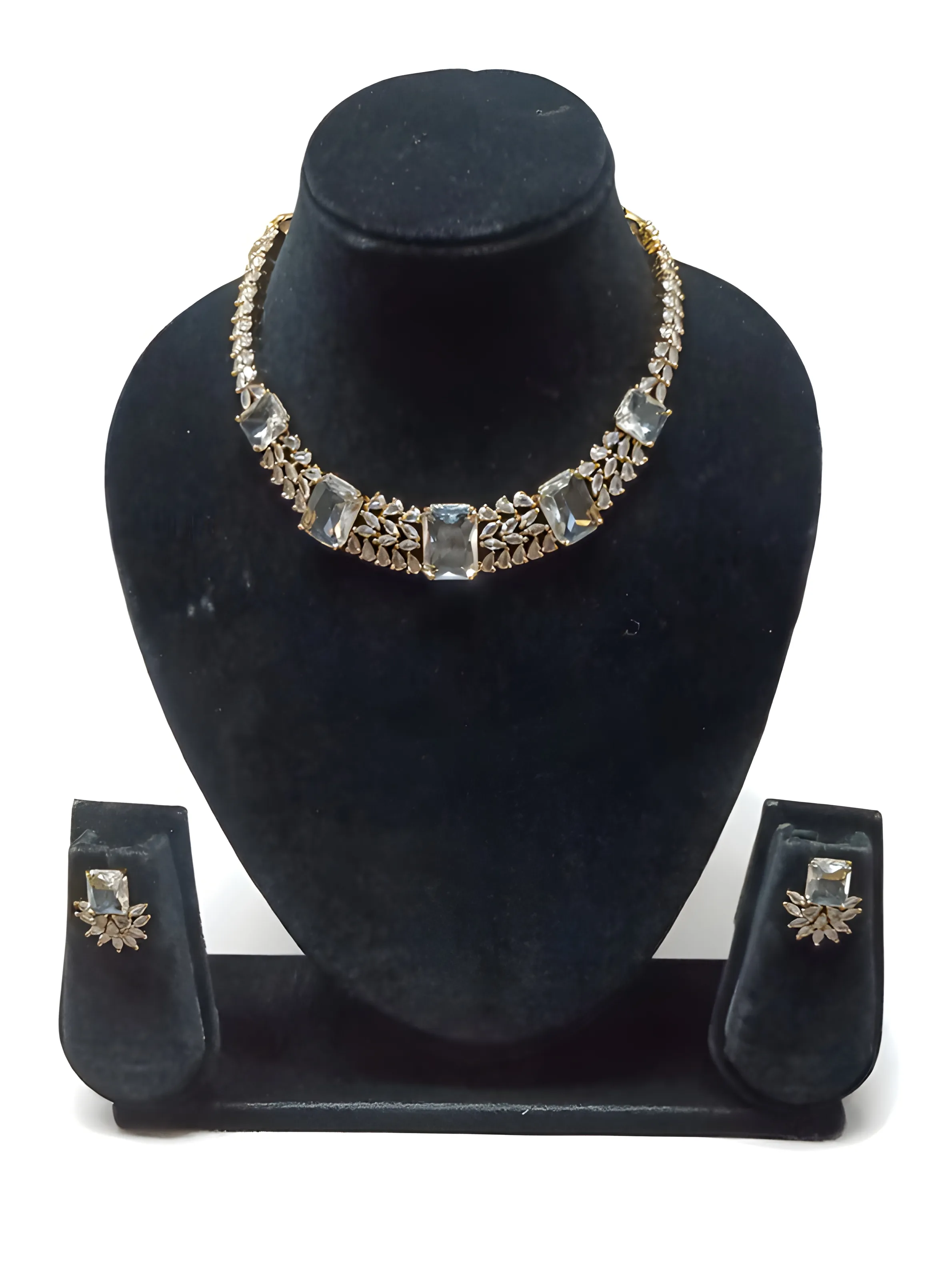 Crystal and Gold Necklace Set
