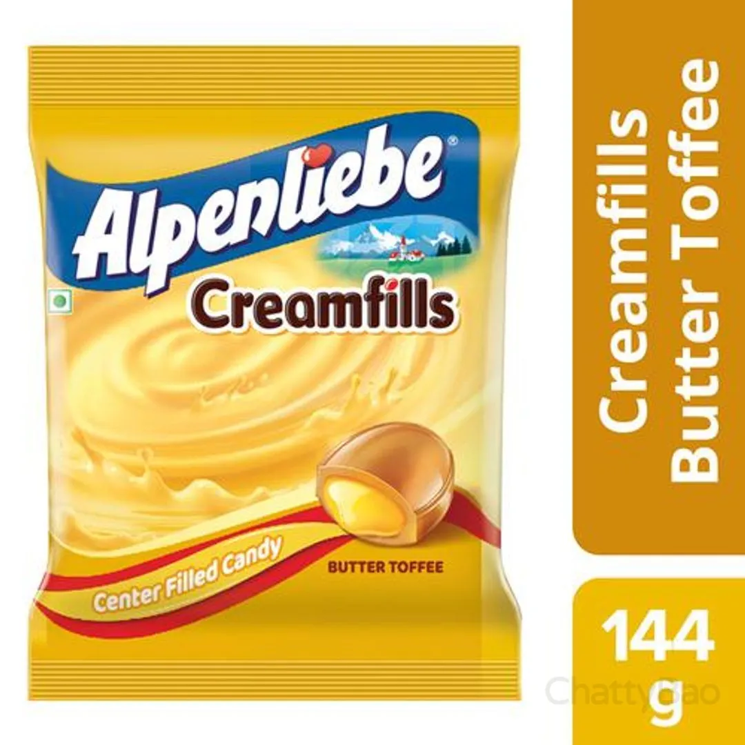 Alpenliebe Cream Fills Butter Toffee 144 g (40 Pieces)