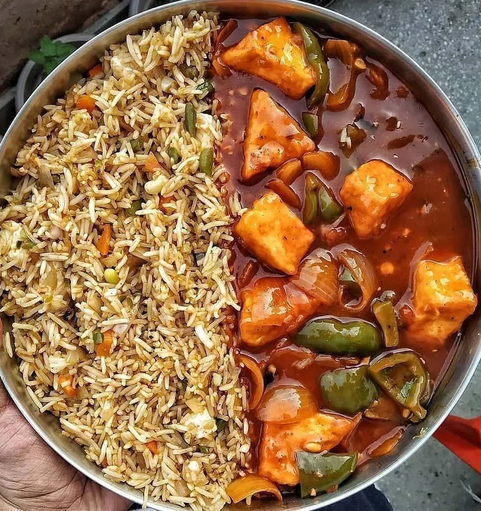 Chilli Paneer+ Fried Rice