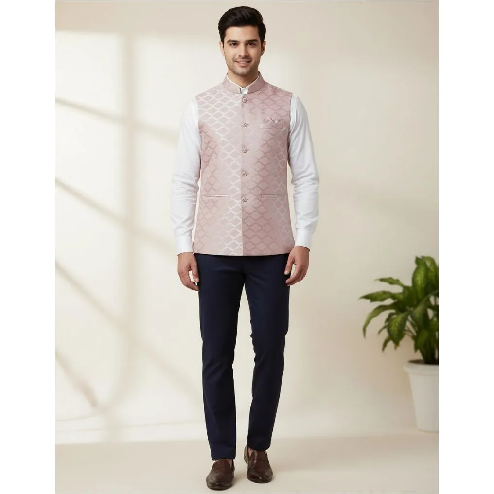 Pink Embroidered Fabric