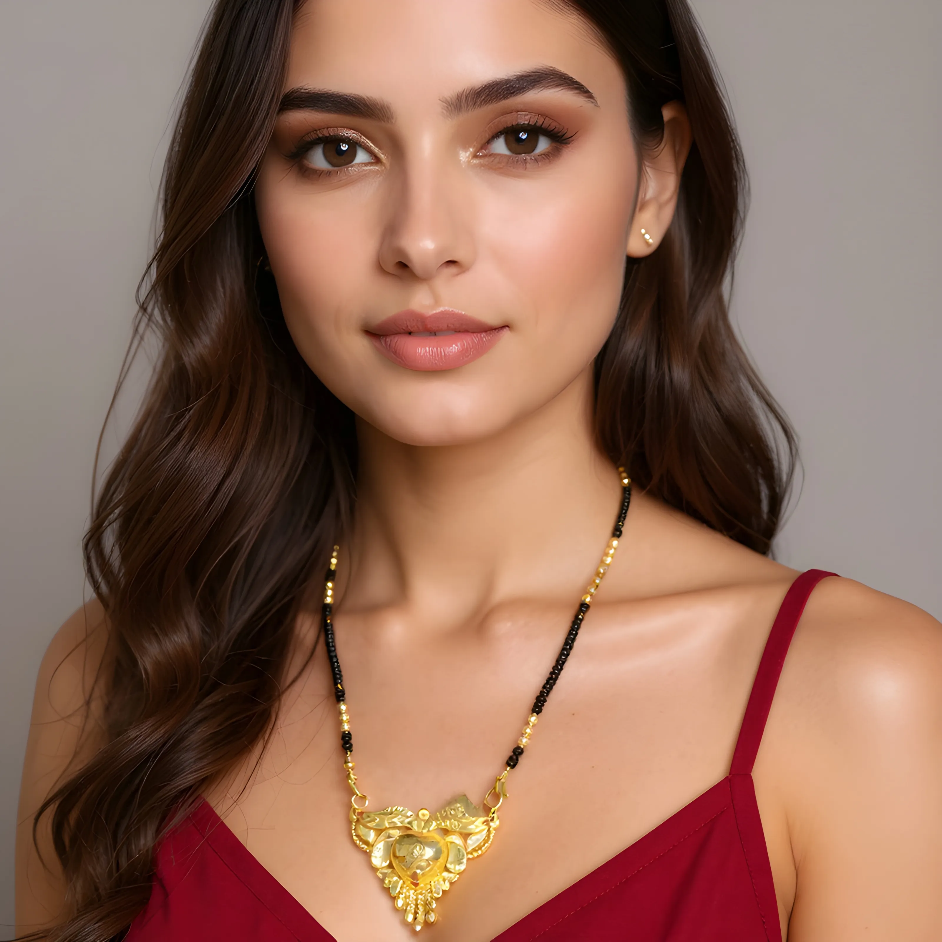 Gold-Plated Beaded Mangalsutra