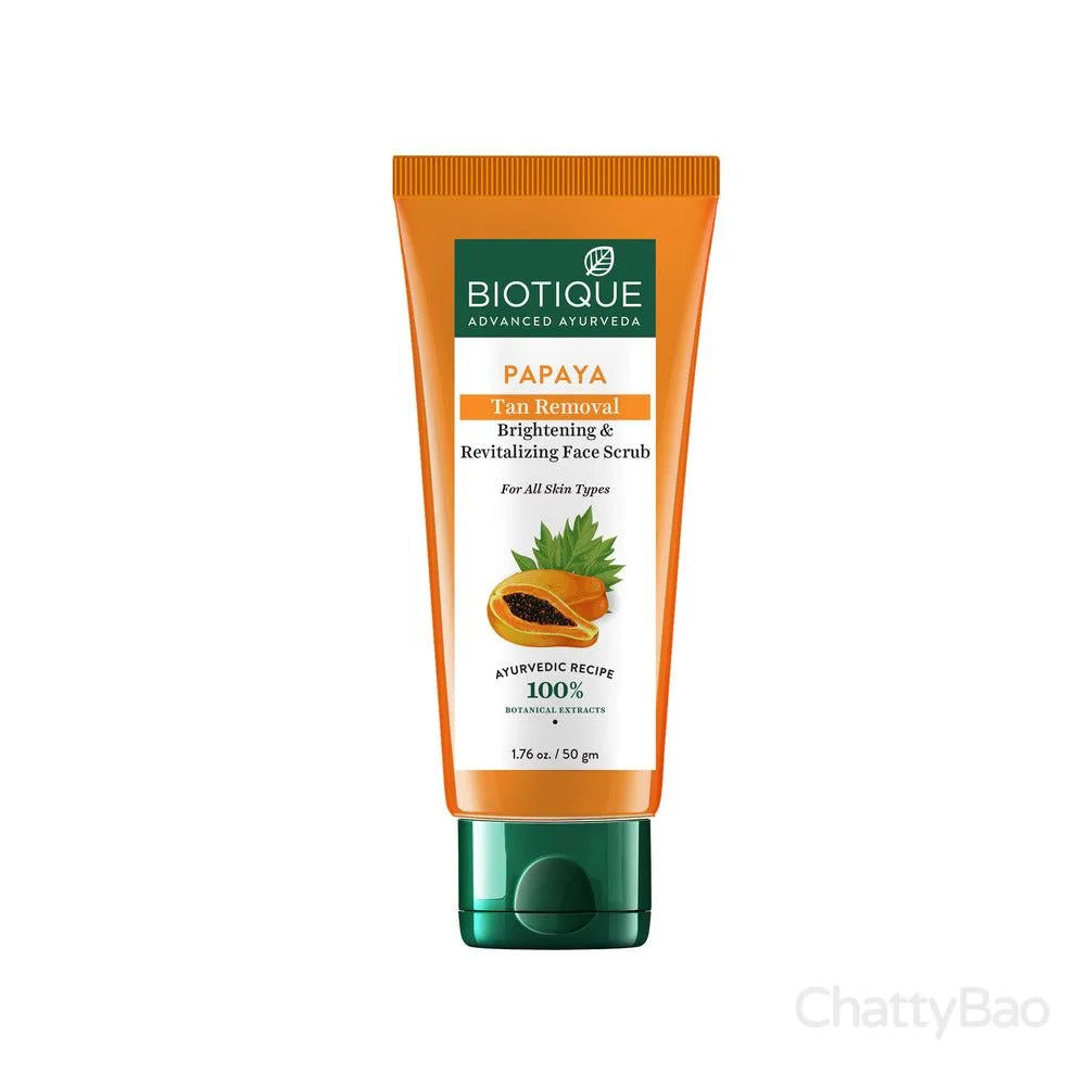 Biotique Papaya Tan Removal Brightening & Revitalizing Face Scrub 50 g