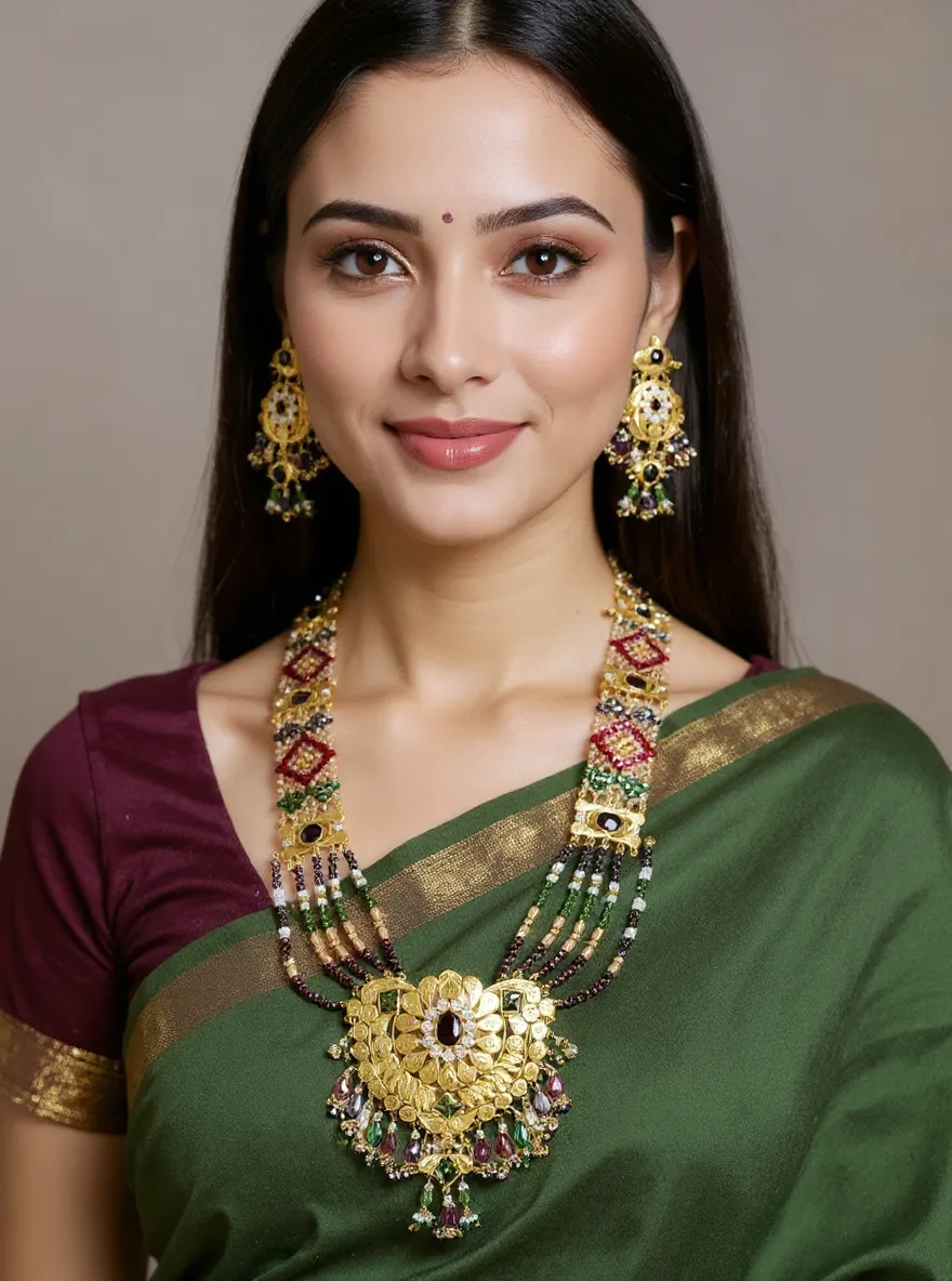 Gold Gemstone Jewelry Set