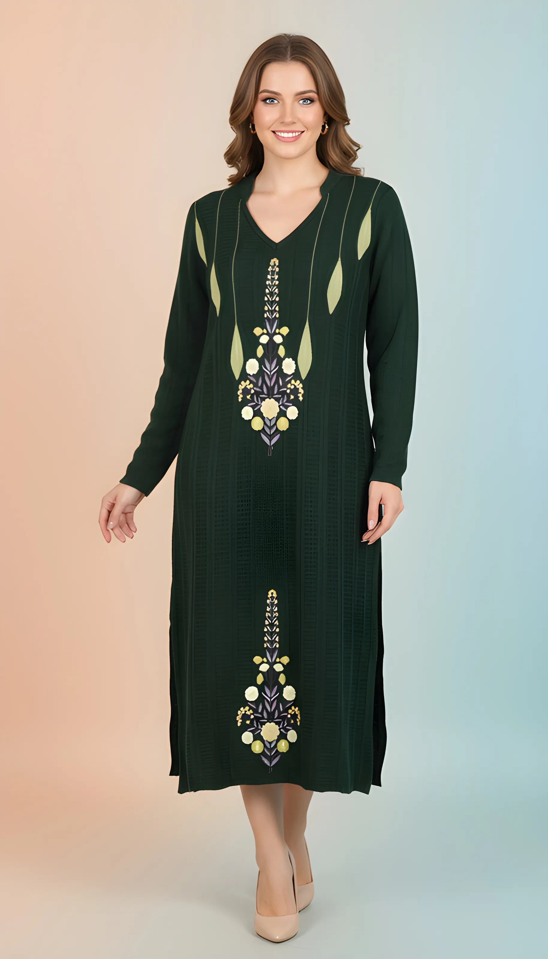 Embroidered Green Tunic