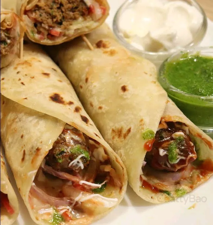 Veg. Kebab Roll (Double Kebab)
