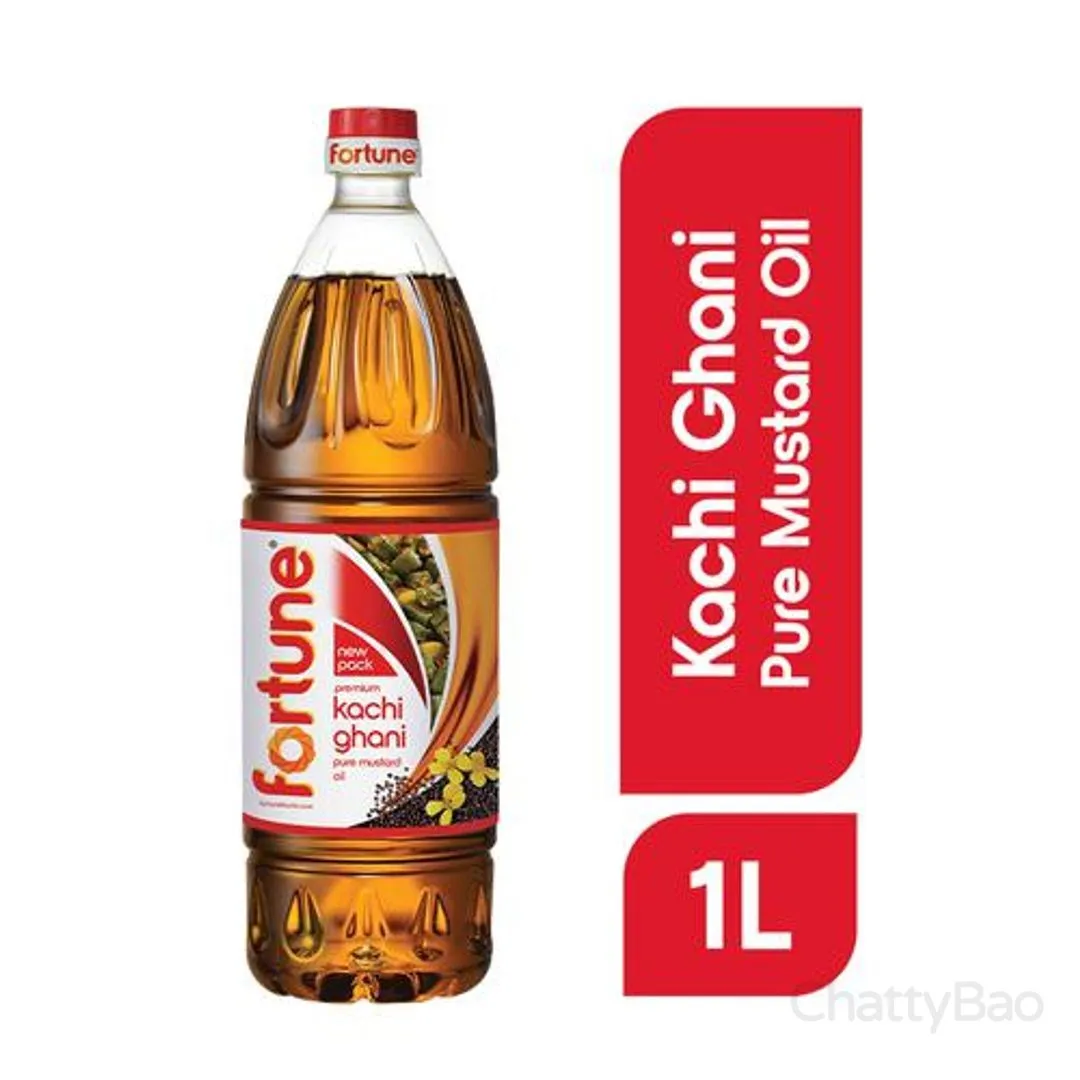 Fortune Kachi Ghani Mustard Oil Bottle 1 L