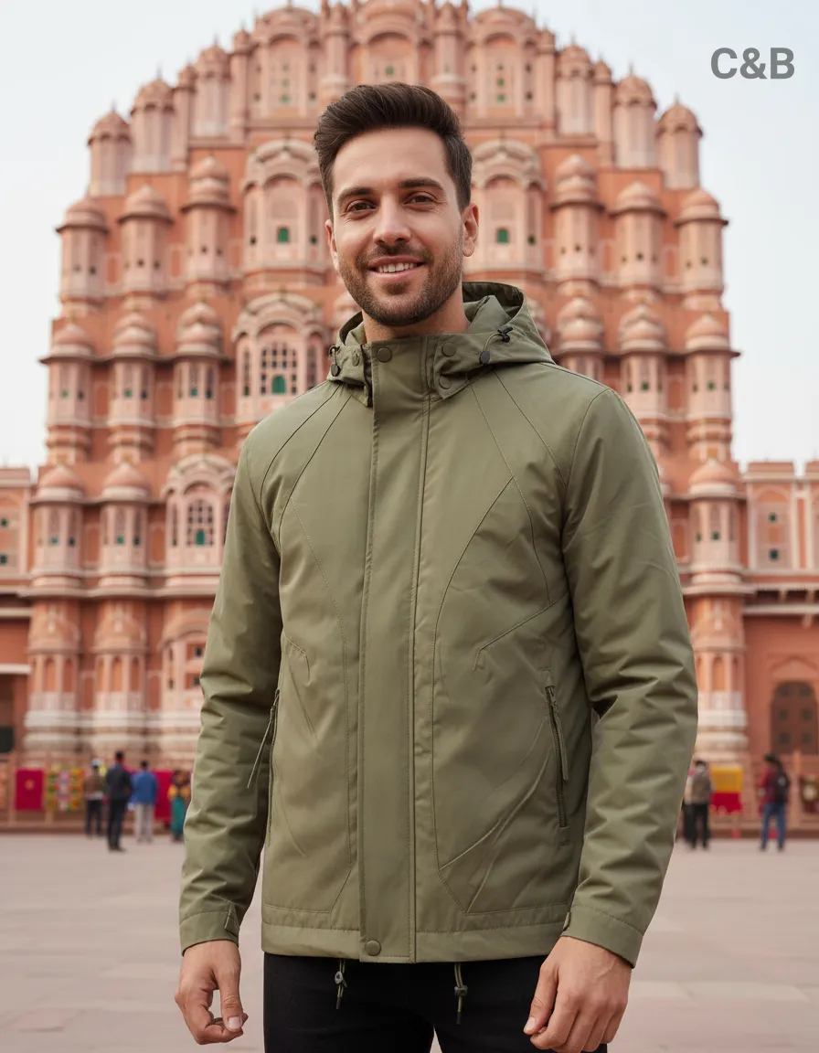 Olive Hooded Jacket