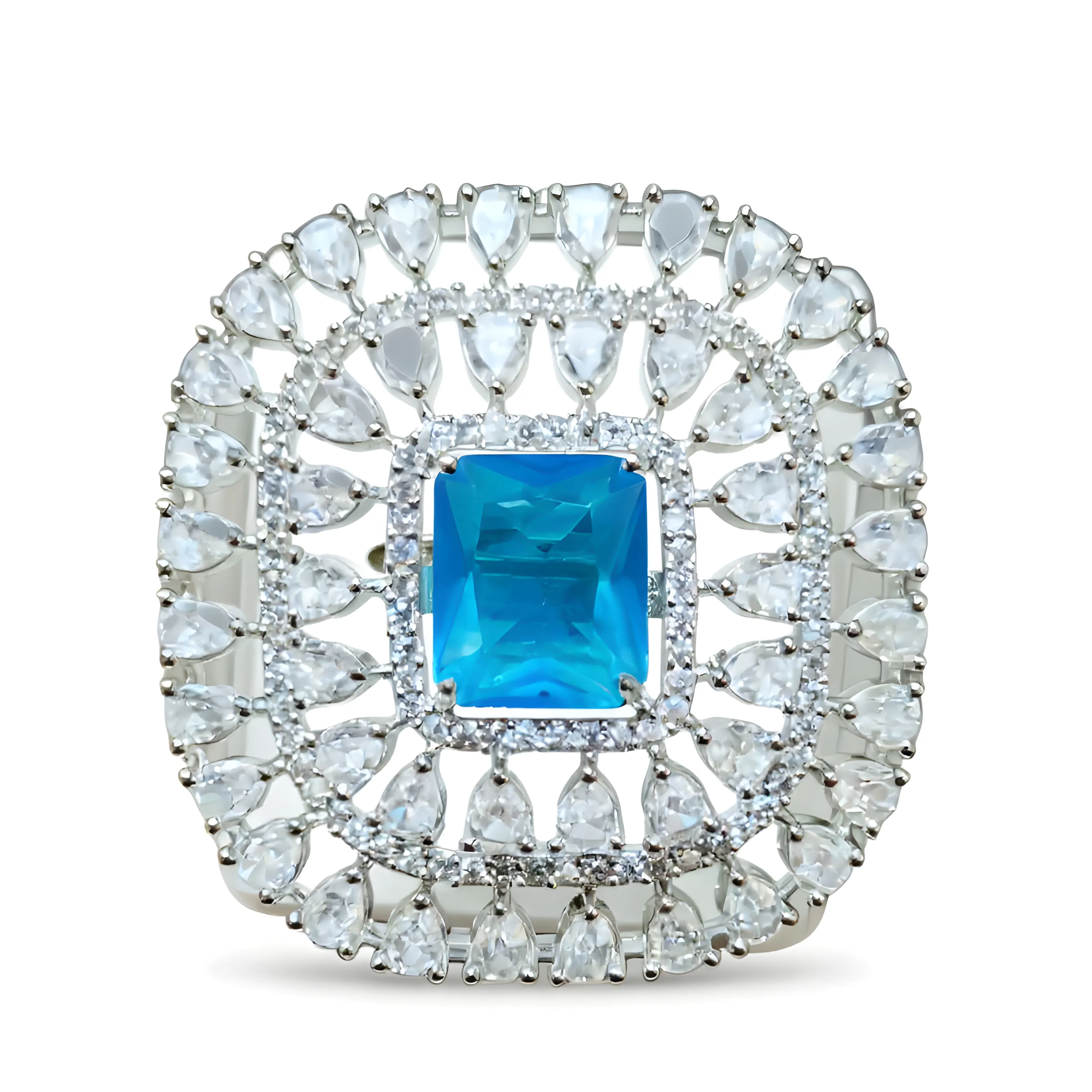 Blue Gemstone Embedded Ring