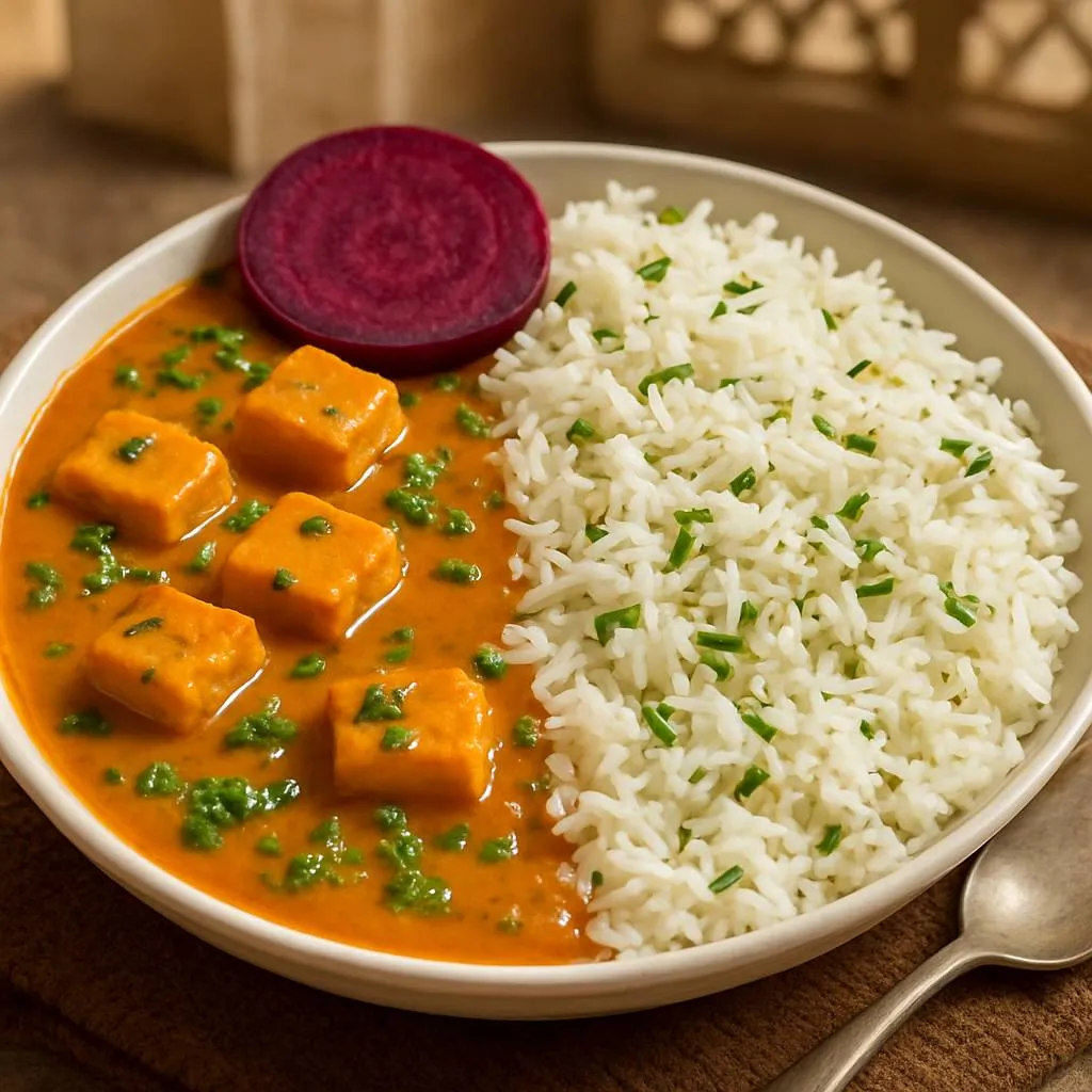 Matar Paneer Rice