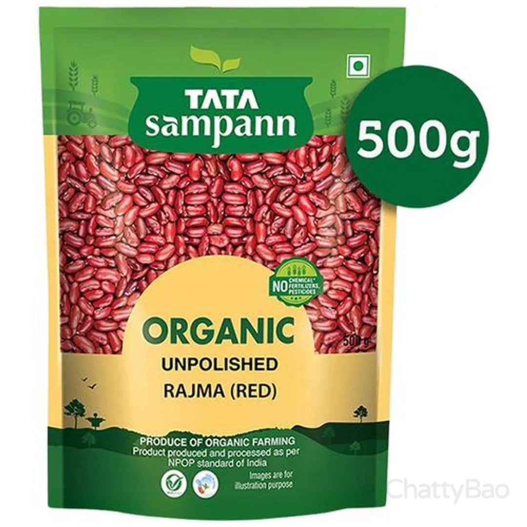 Tata Sampann Organic Rajma - Red Unpolished 500 g