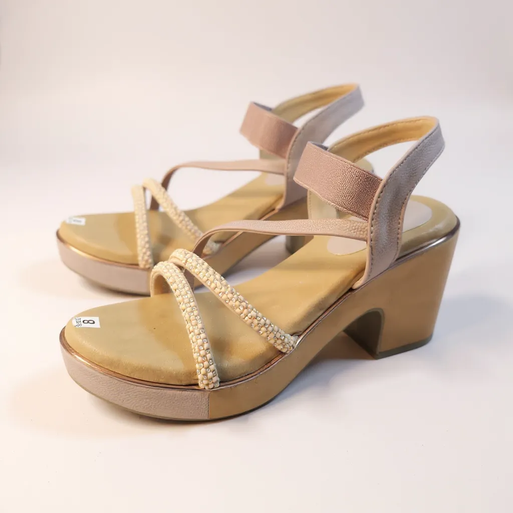 Beige Platform Sandals