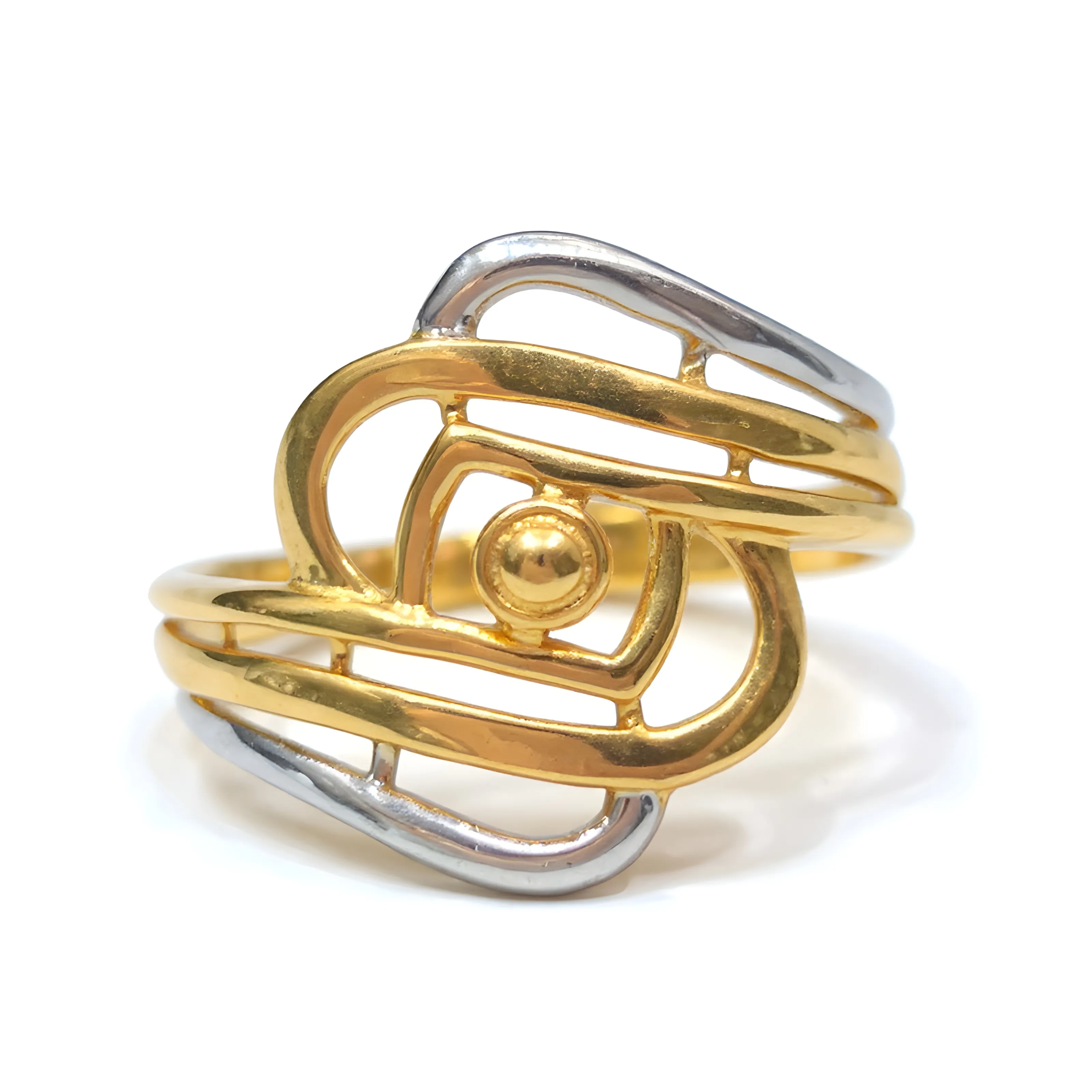 Abstract Gold Ring