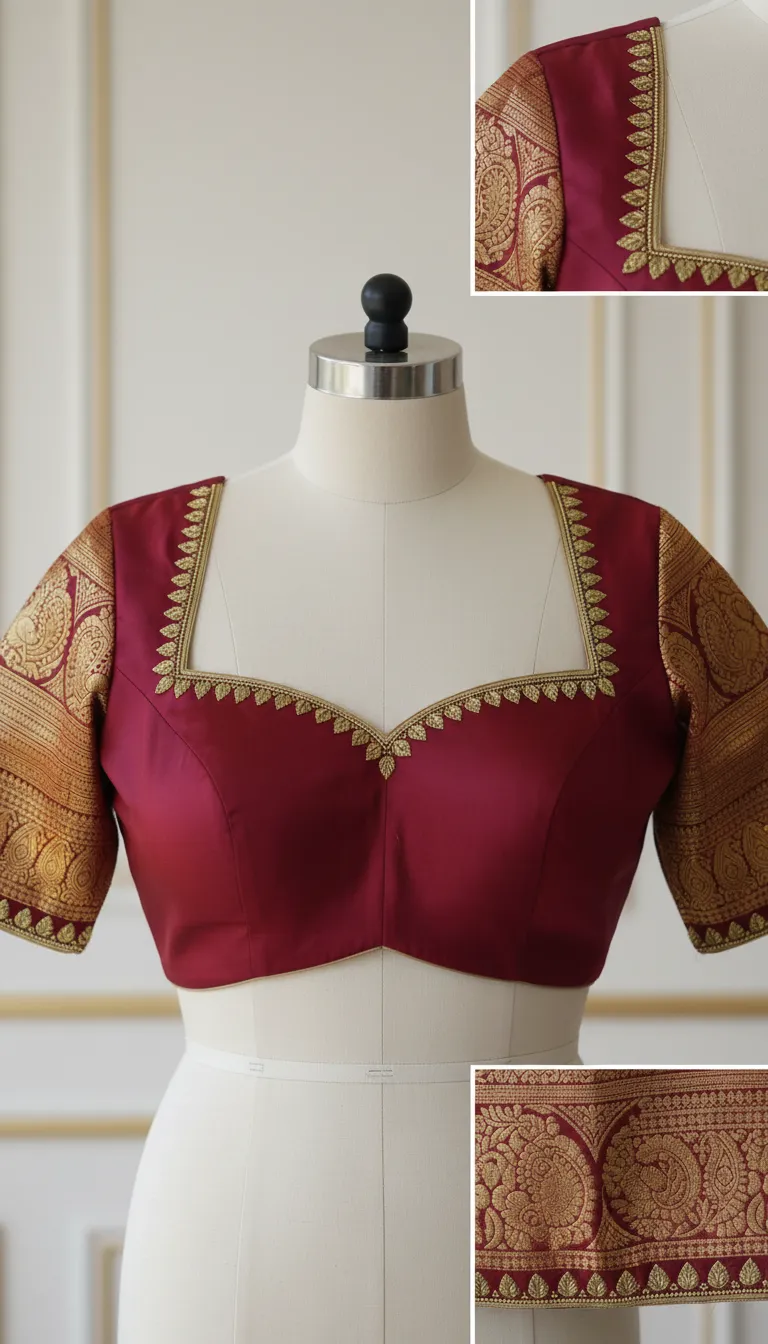 Embroidered Silk Blouse