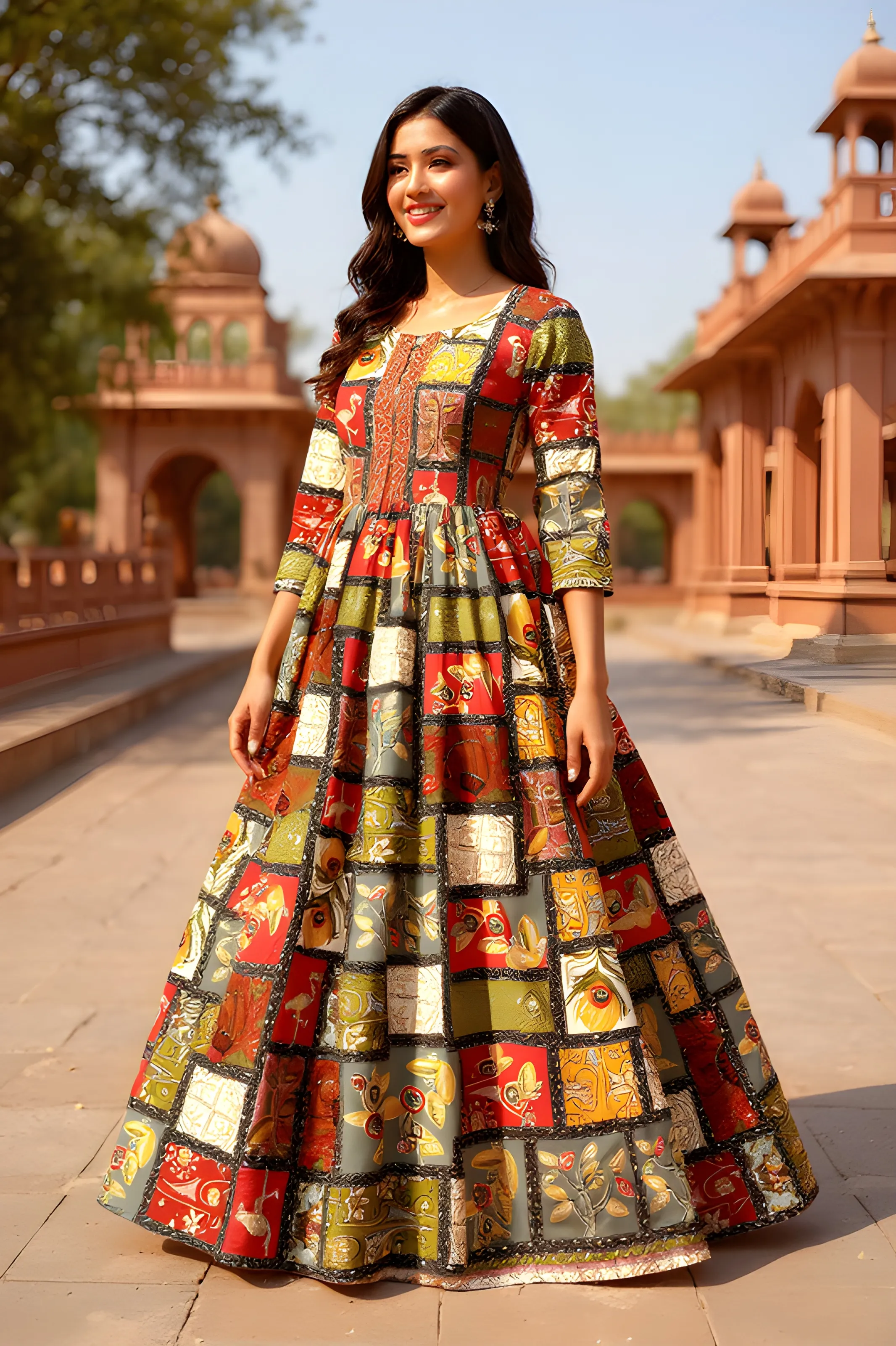 Printed Gown For Comfortable