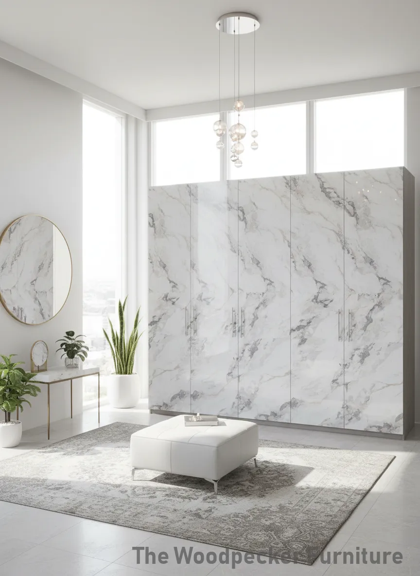 Marble-Finish Wardrobe