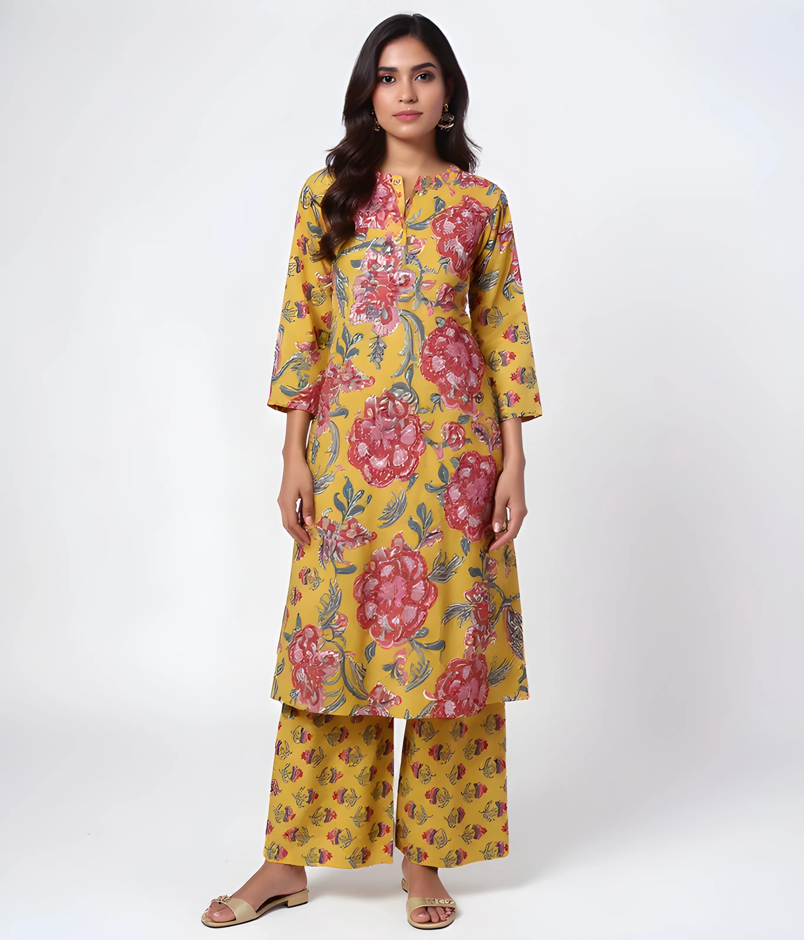 Floral Printed Kurta Set