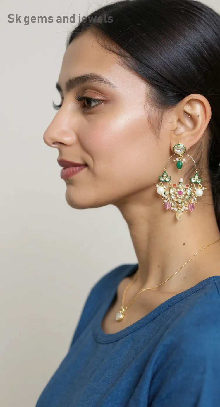 Gemstone Chandelier Earrings