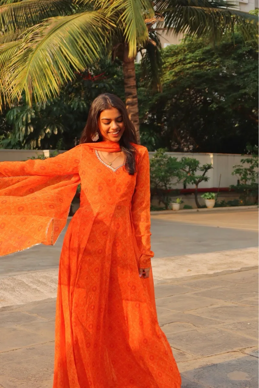 Bandhani Anarkalis view 2