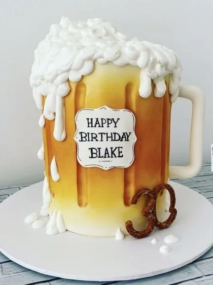 Beer Mug Celebration Cake