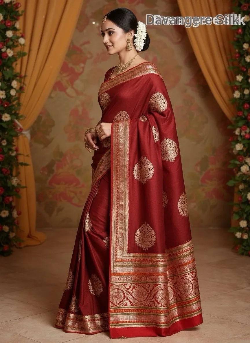 Muhurtham Silk Saree view 5