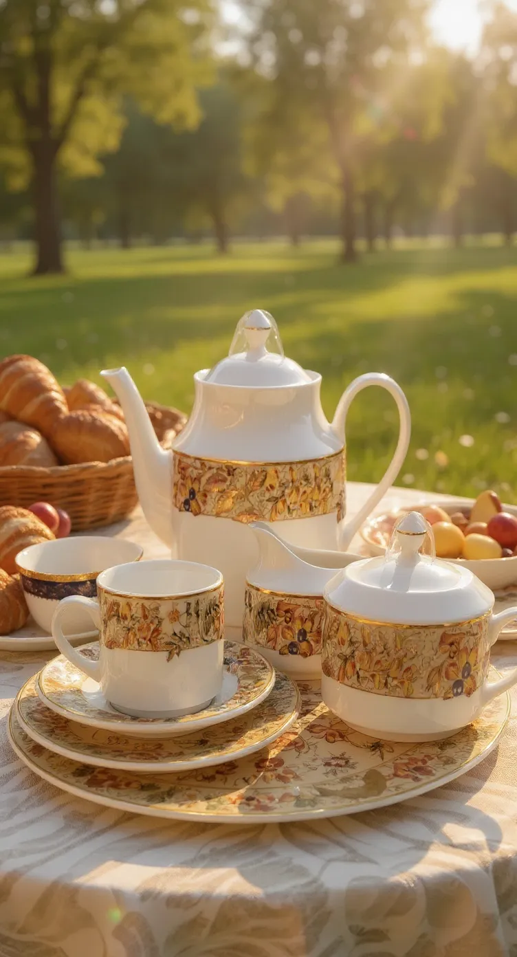 Floral Porcelain Tea Set