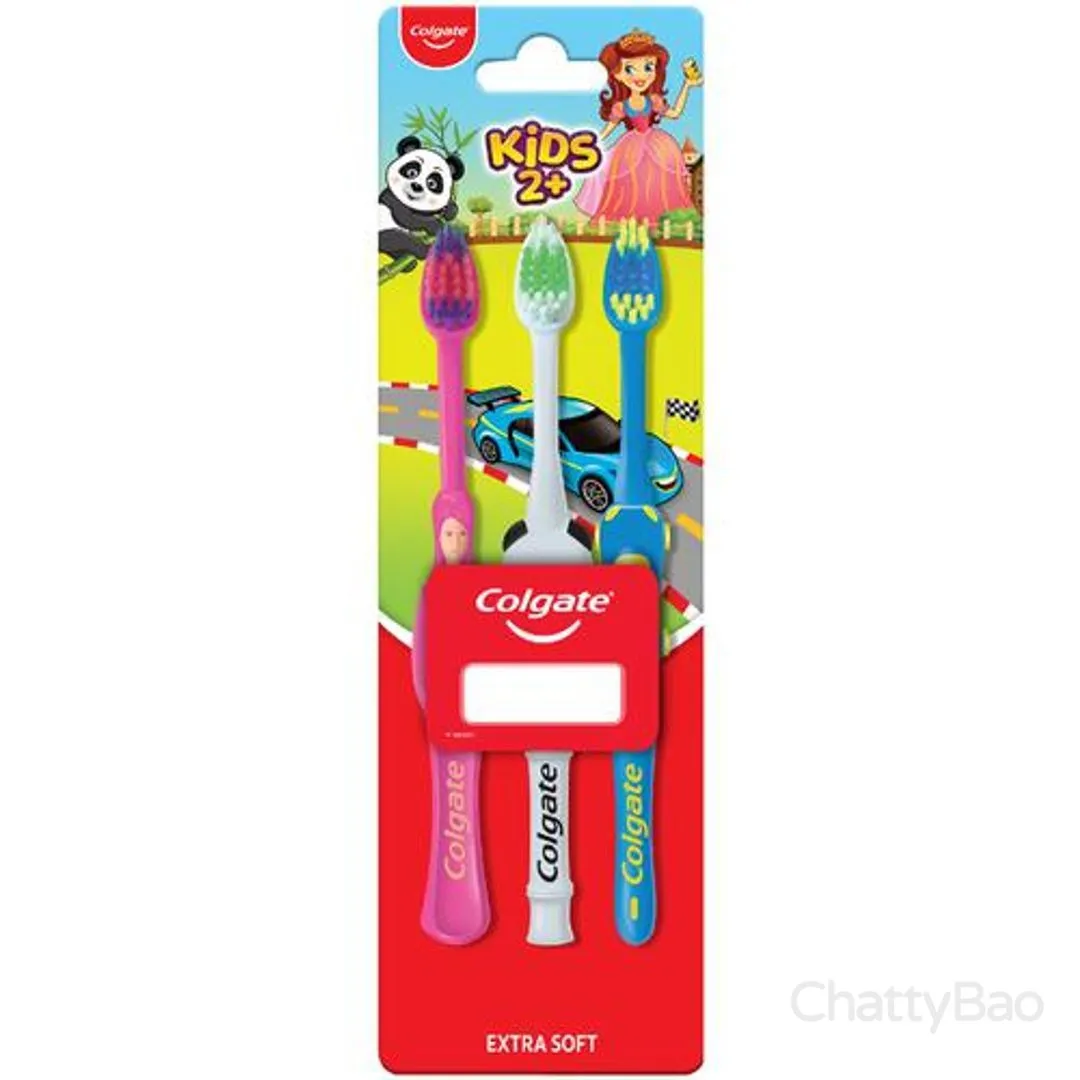 Colgate Kids 2+ Years Extra Soft Toothbrush 3 Pieces