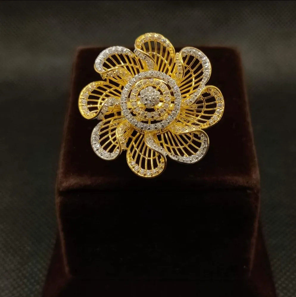 Gold Floral Brooch