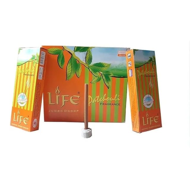 Life Jumbo Dhoop Patchouli Fragrance 12 Pcs