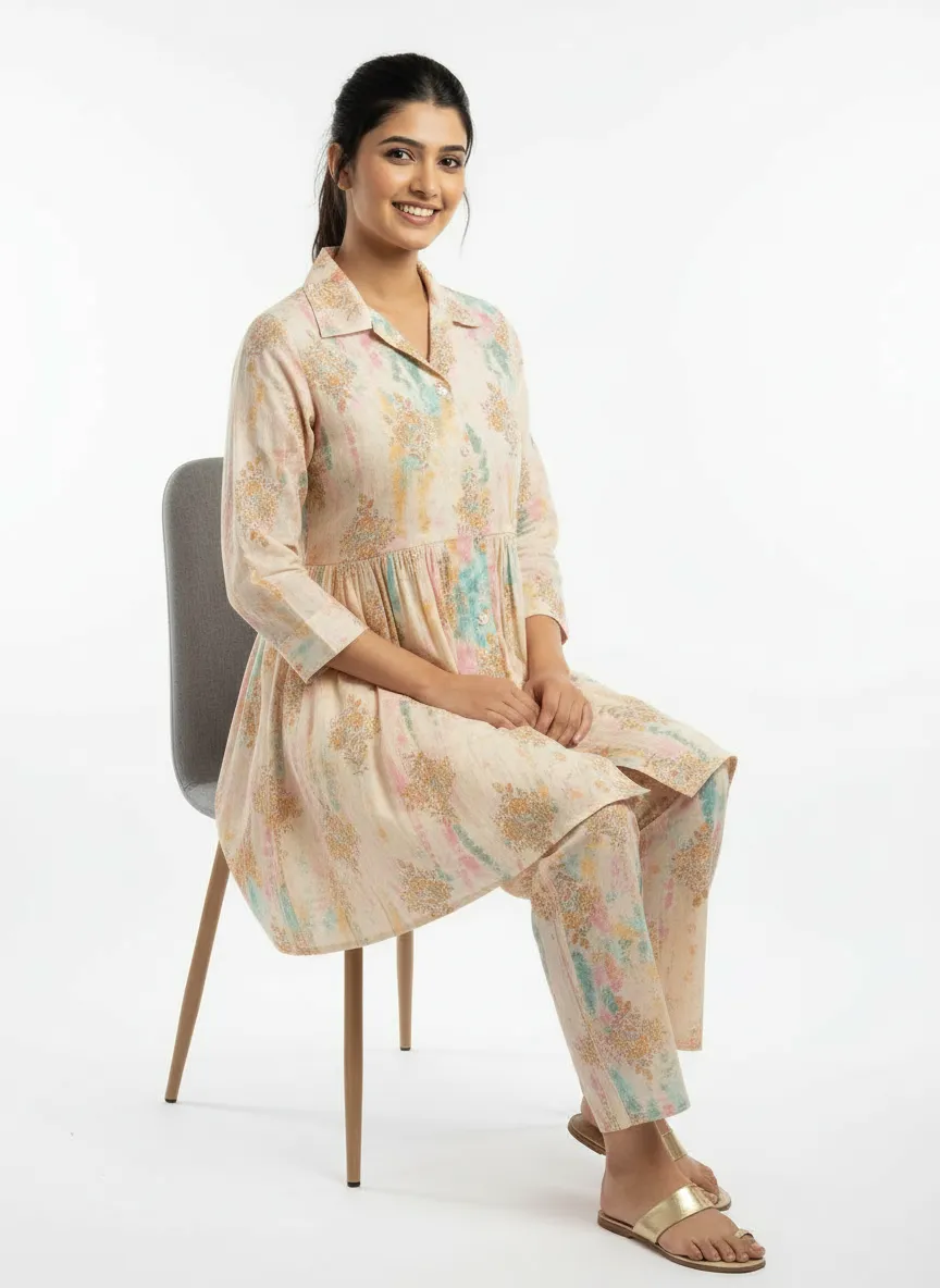 Floral Print Tunic Set
