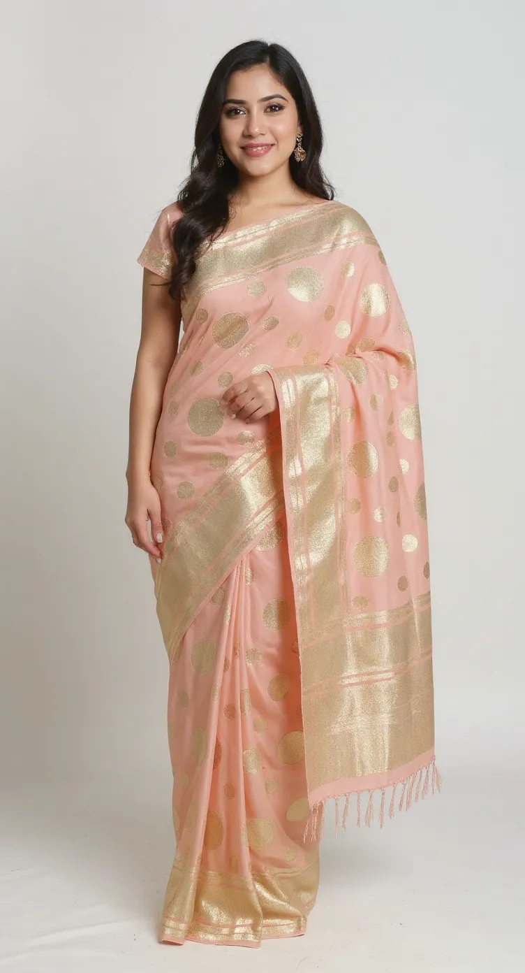 Banarasi Pink Silk Saree..