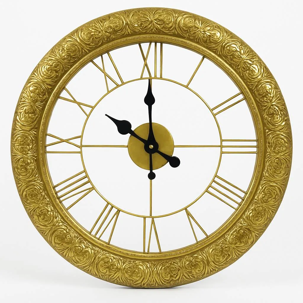 Golden Vintage Wall Clock