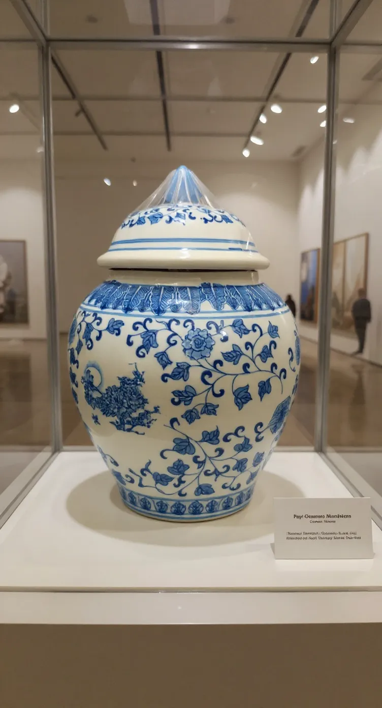 Blue Porcelain Blue Colour Jar