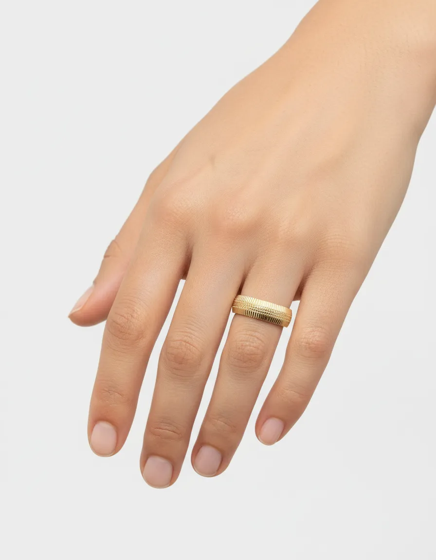 Gold Textured Band