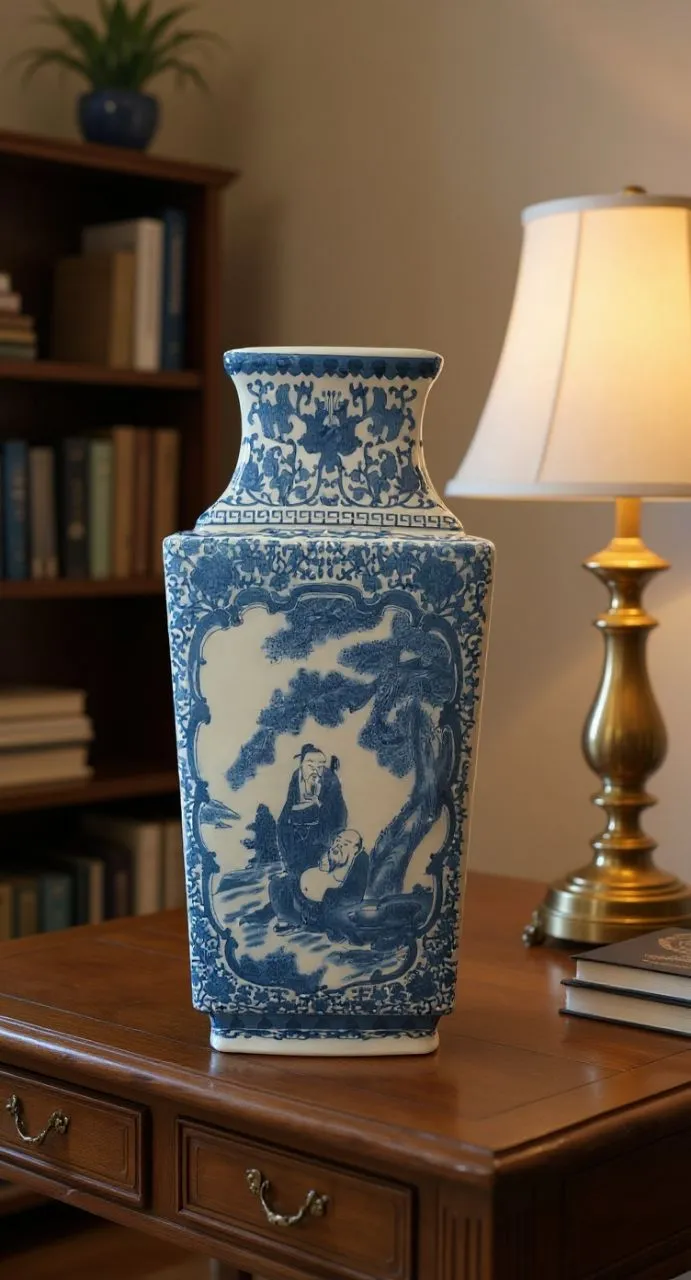 Blue and White Porcelain Vase
