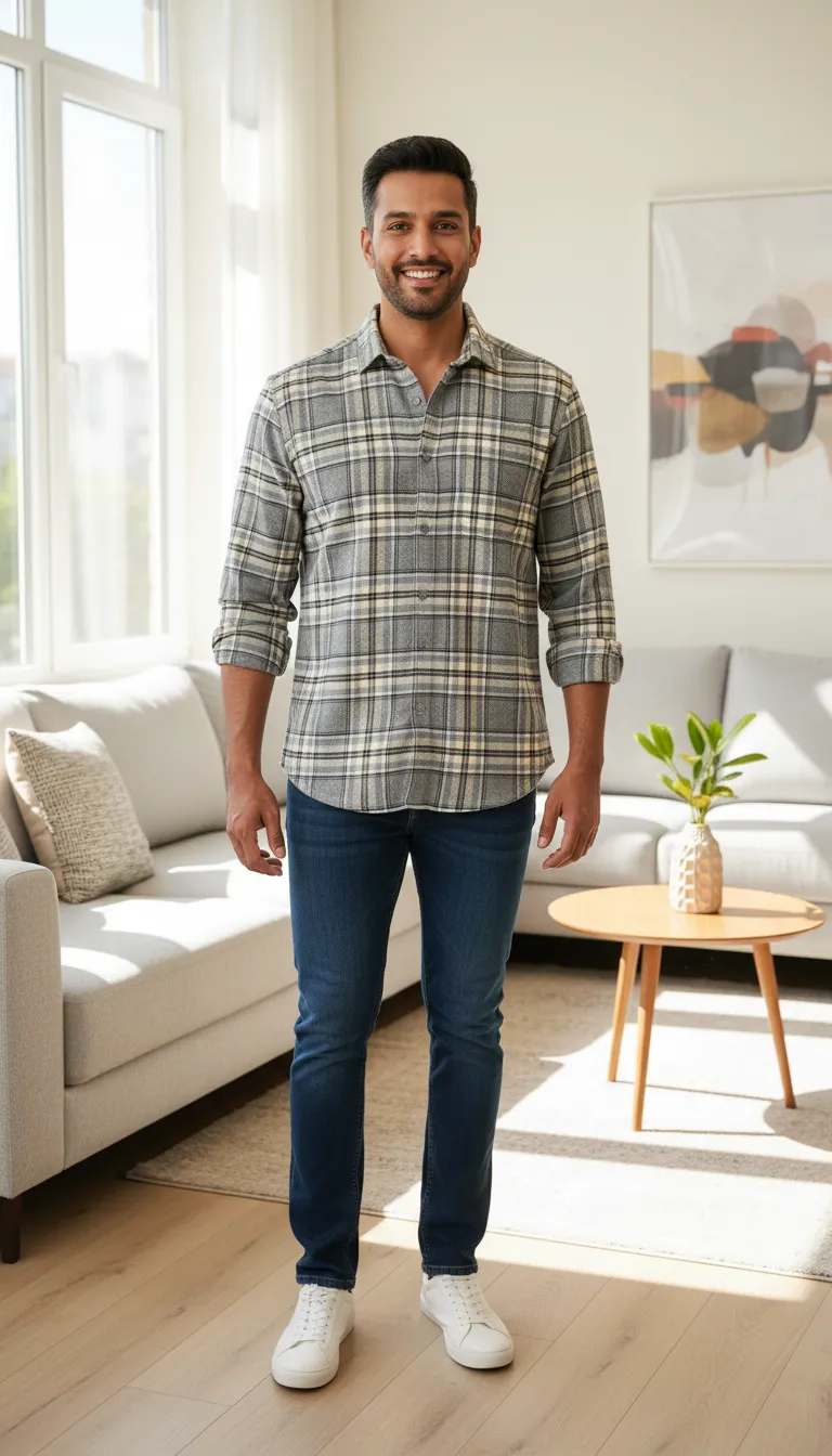 Staggs Polo Plaid Shirt