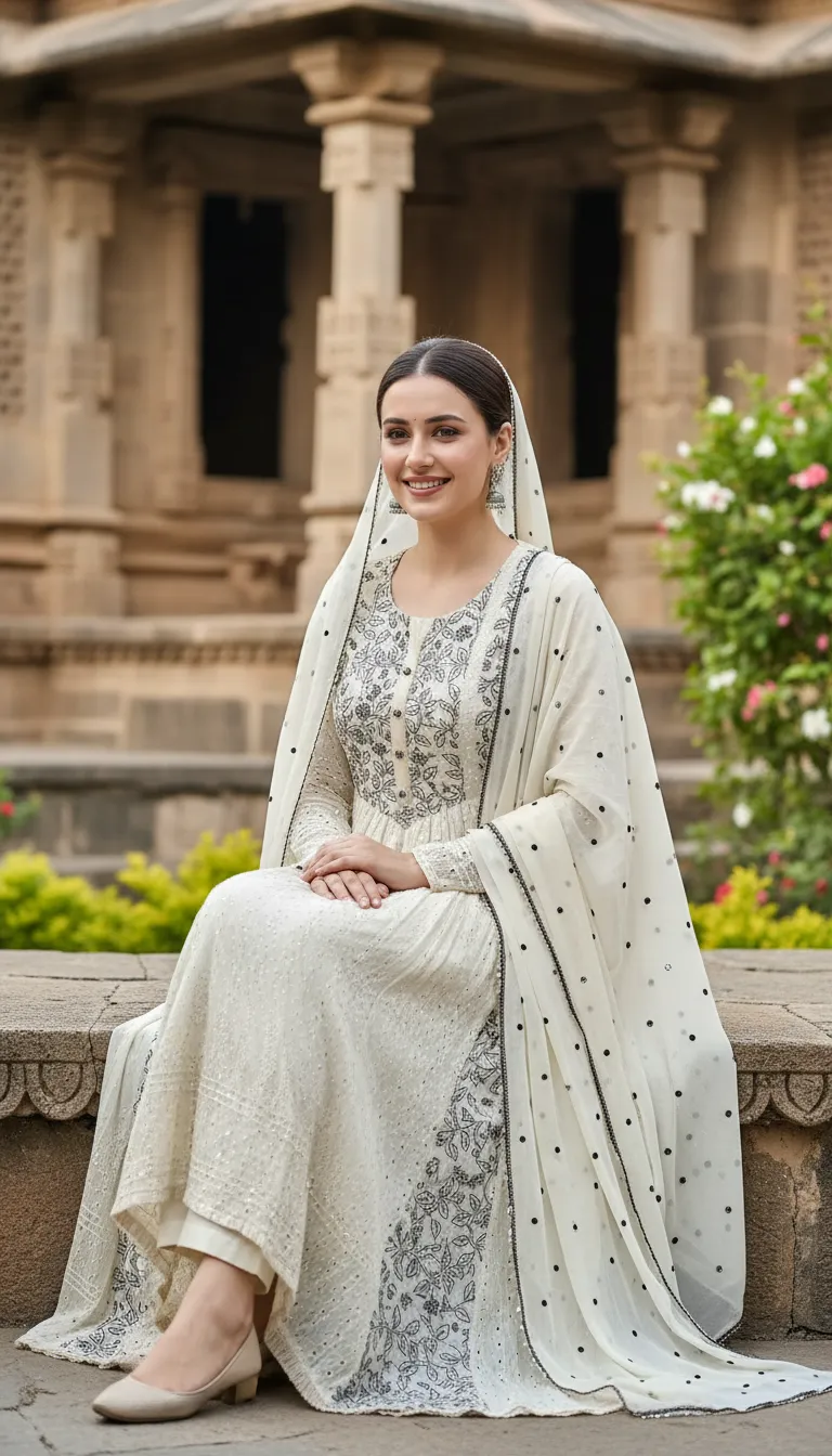Embroidered Kurta Set With Dupatta