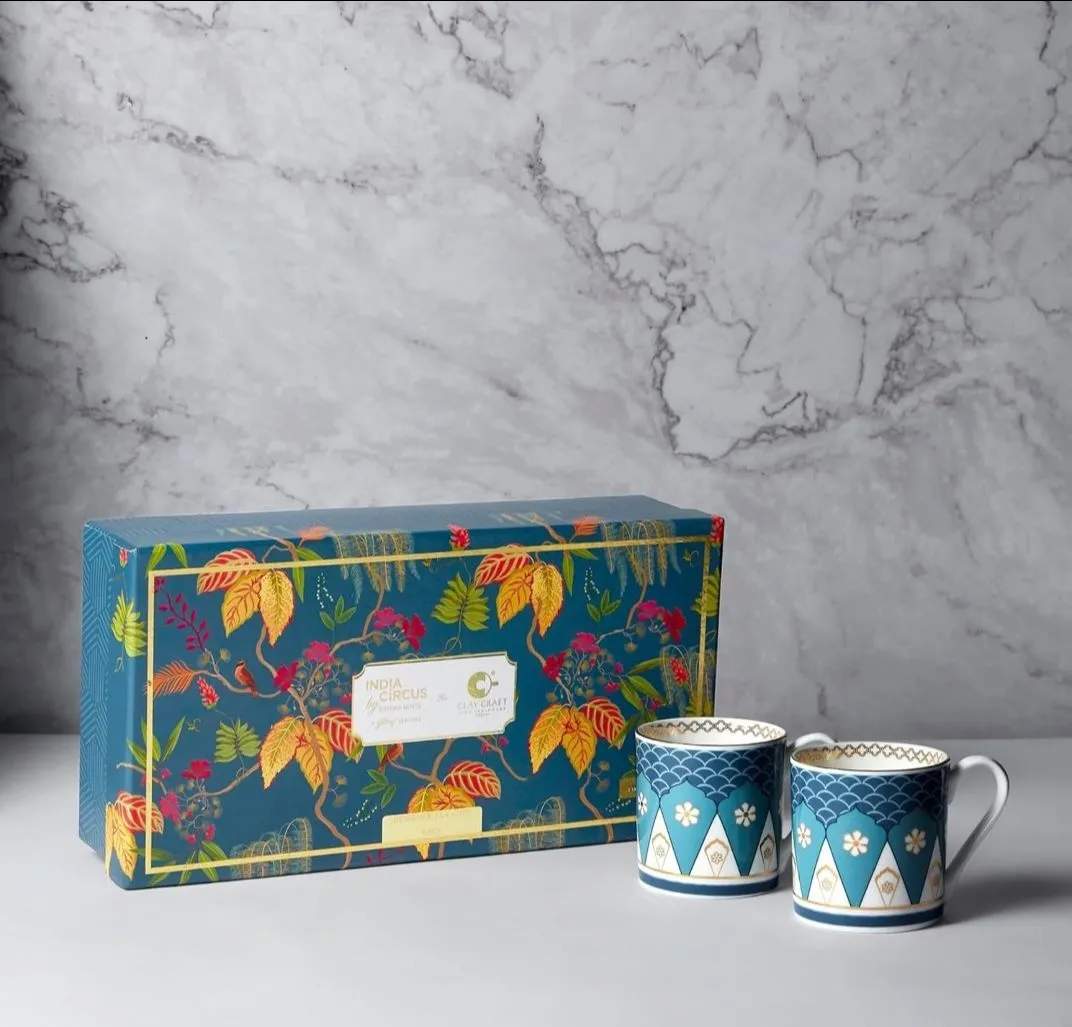 India Circus Fine Bone China Coffee Mug Set of 6