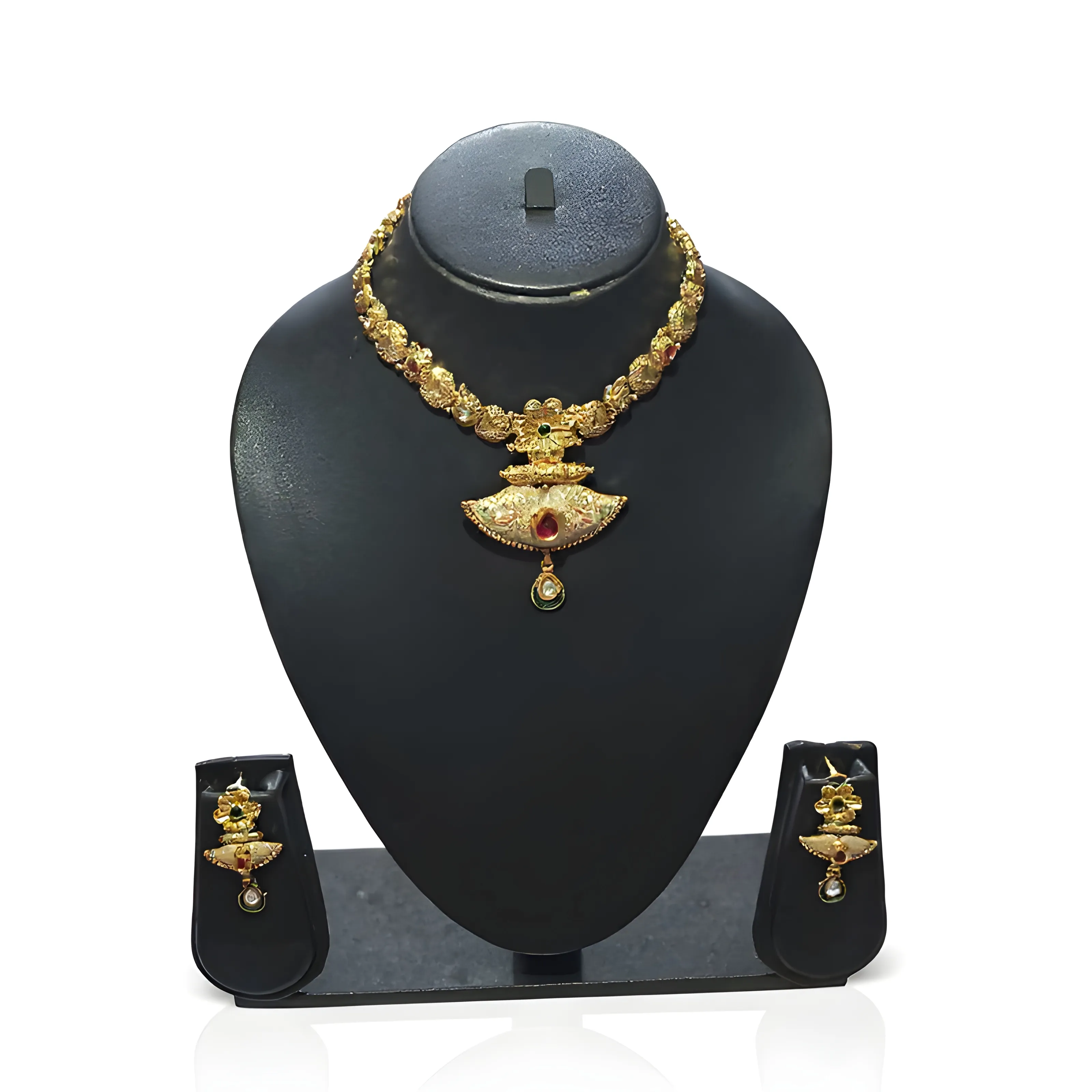 Antique Gold Floral Necklace Set