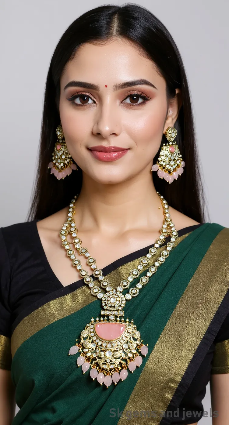 Crystal and Gemstone Necklace Set