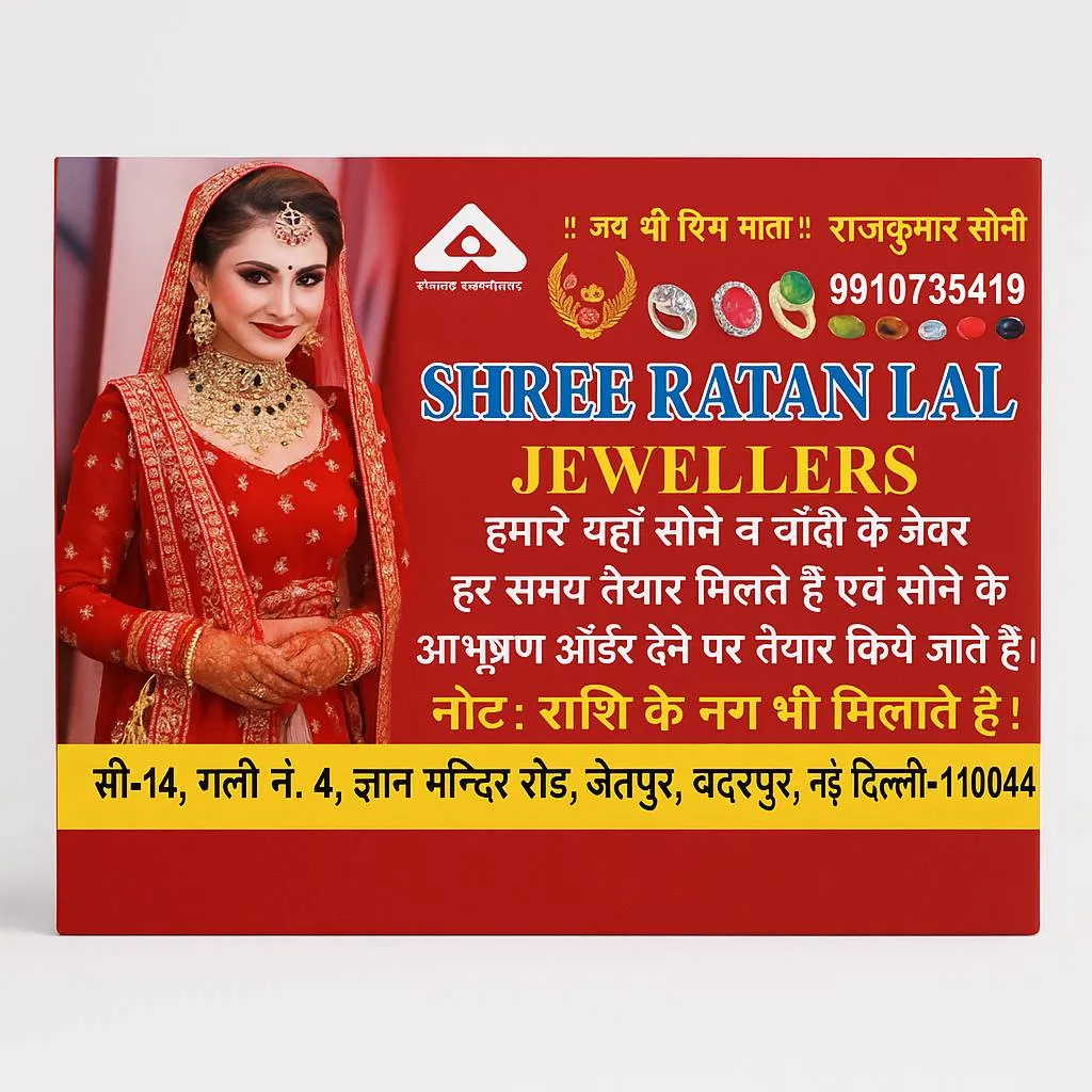 Shree Ratan Lal Jewellers Business Card