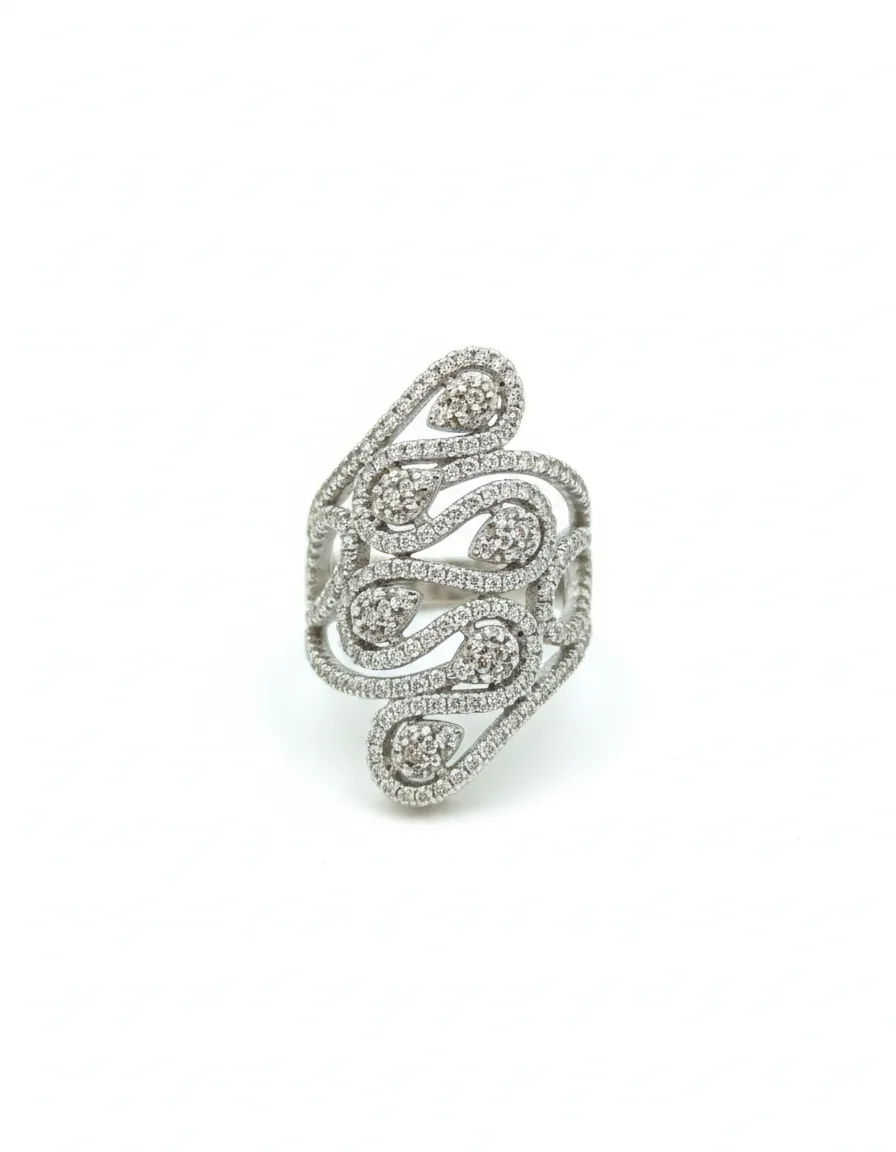 Diamond Luck Silver Ring