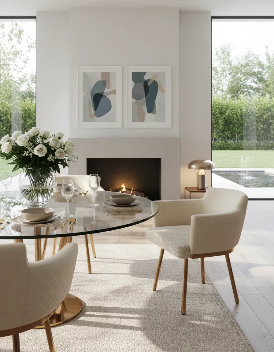 Revolving Dining Chair: IFC/SH078/ROSE GOLD