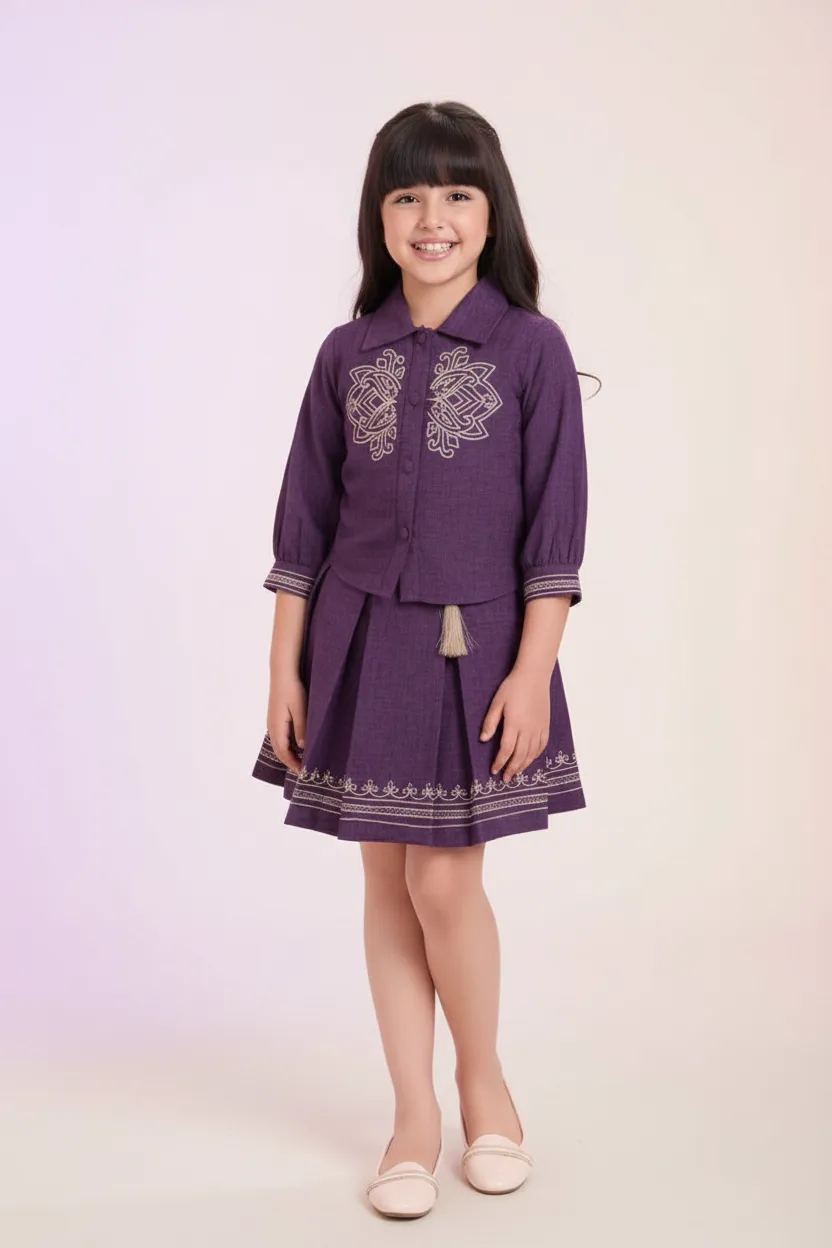 Embroidered Jacket Dress