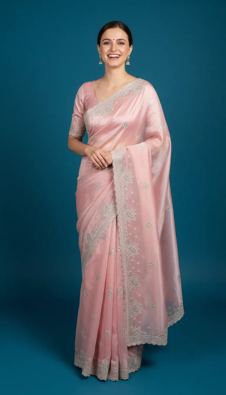 Embroidered Kapils Saree