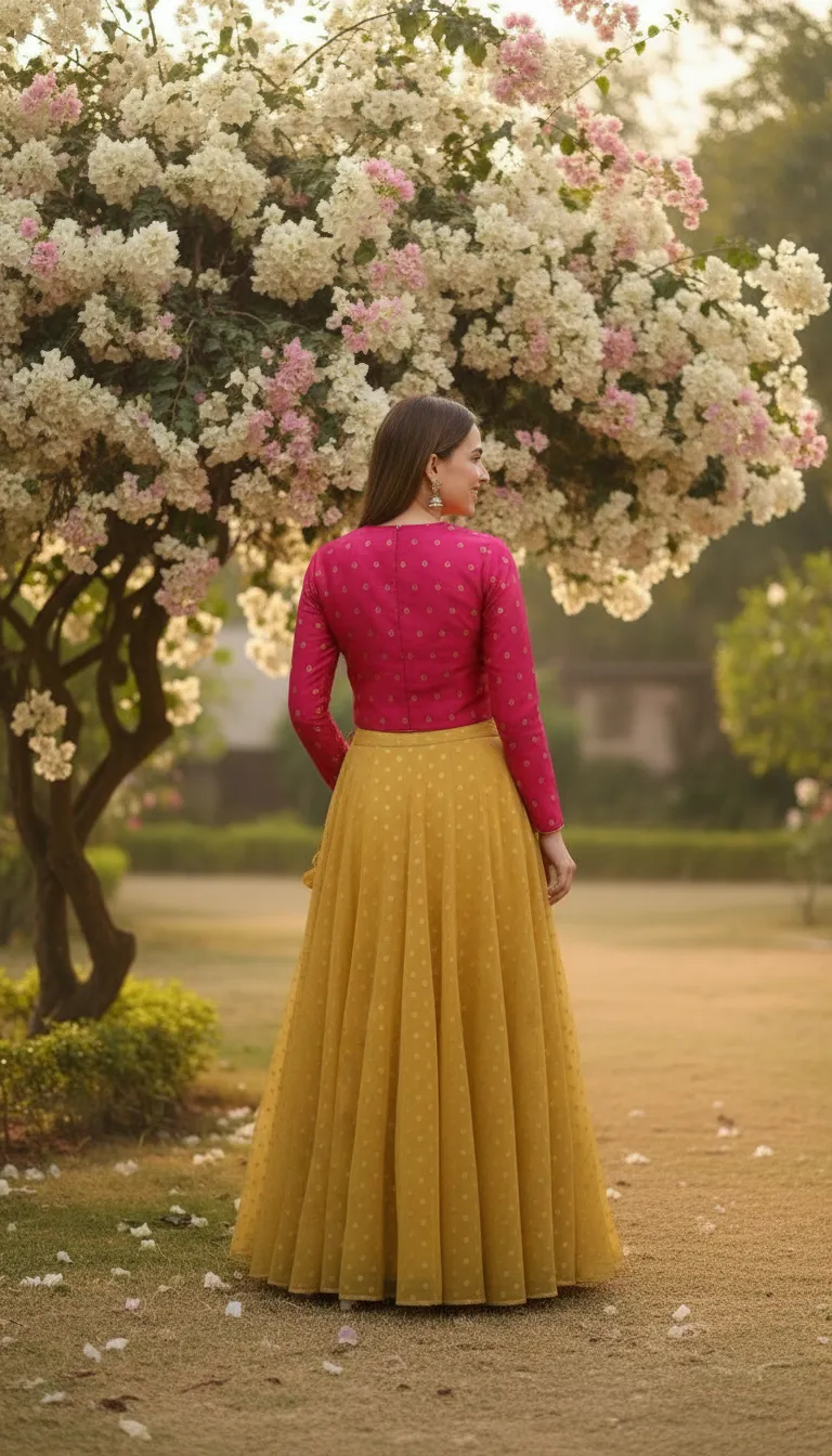 Pink & Gold Lehenga Set